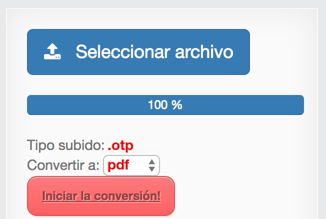 Comment convertir OTP en PDF en ligne